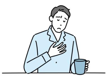 胸が苦しい男性